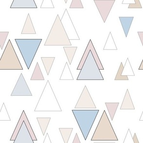 simple geometric pattern of triangles in pastel colors 