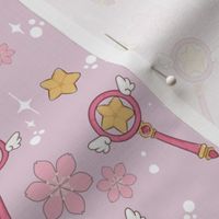 sailor scout moon wand and cherry blossoms 