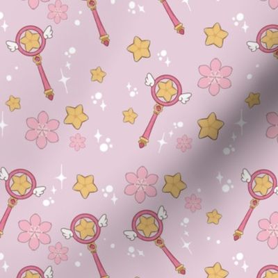 sailor scout moon wand and cherry blossoms 