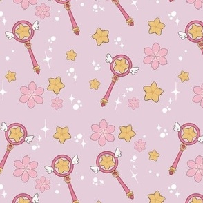 sailor scout moon wand and cherry blossoms 