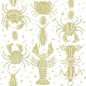 (S) Golden textured and decorated Crustacean 