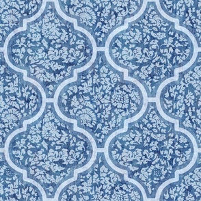 Moroccan Tile - Denim Blue, Large Scale
