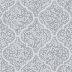 Moroccan Tile - Mid Grey, Large Scale
