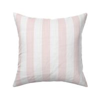 Pink and White Coastal Vertical Plain Stripes, Subtle Linen Texture 