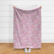 Explore the space "damask" mauve pink light - large scale