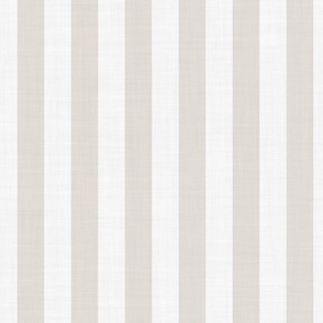 Beige and White Coastal Vertical Plain Stripes, Subtle Linen Texture 