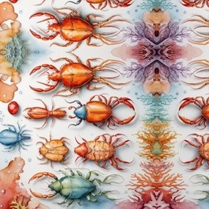 Water Color Crustaceans 