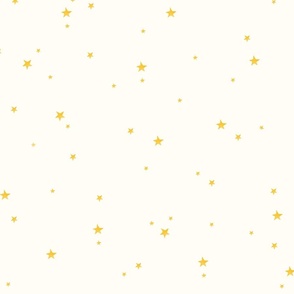 M - Scattered watercolor stars for a modern nursery on cream