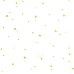 Medium - Scattered watercolor stars for a modern nursery on white