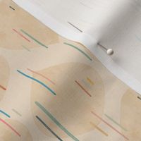 XS Boho Chic Watercolor Stripes and Droplets in Soft Warm Neutrals Texture Wallpaper