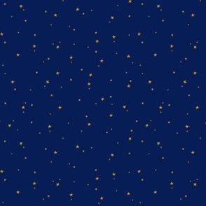 Small - Scattered watercolor stars for a modern nursery on dark blue