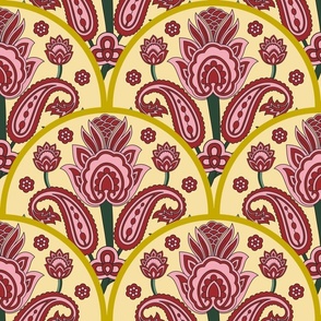 Art Deco chintz floral large print design