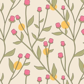 Candy florals - Pale pink background