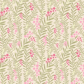 Summer garden - Pale pink background