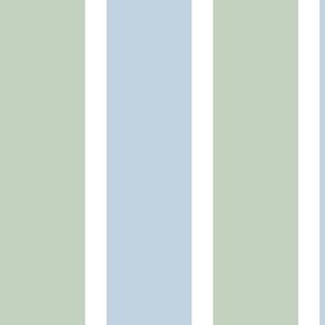 Large - Thick Thin Stripe - Soft dusty blue mint green and white - blue green stripe - Classic french stripes scandi stripes upholstery stripe pinstripe pin stripe beach stripe pool stripe