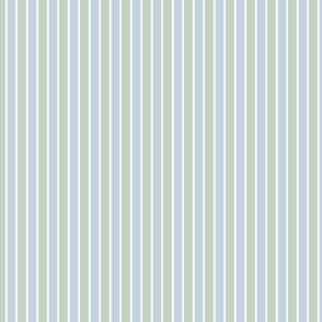 Extra Small - Thick Thin Stripe - Soft dusty blue mint green and white - blue green stripe - Classic french stripes scandi stripes upholstery stripe pinstripe pin stripe beach stripe pool stripe