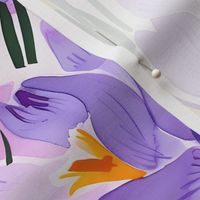 Watercolor Crocuses 