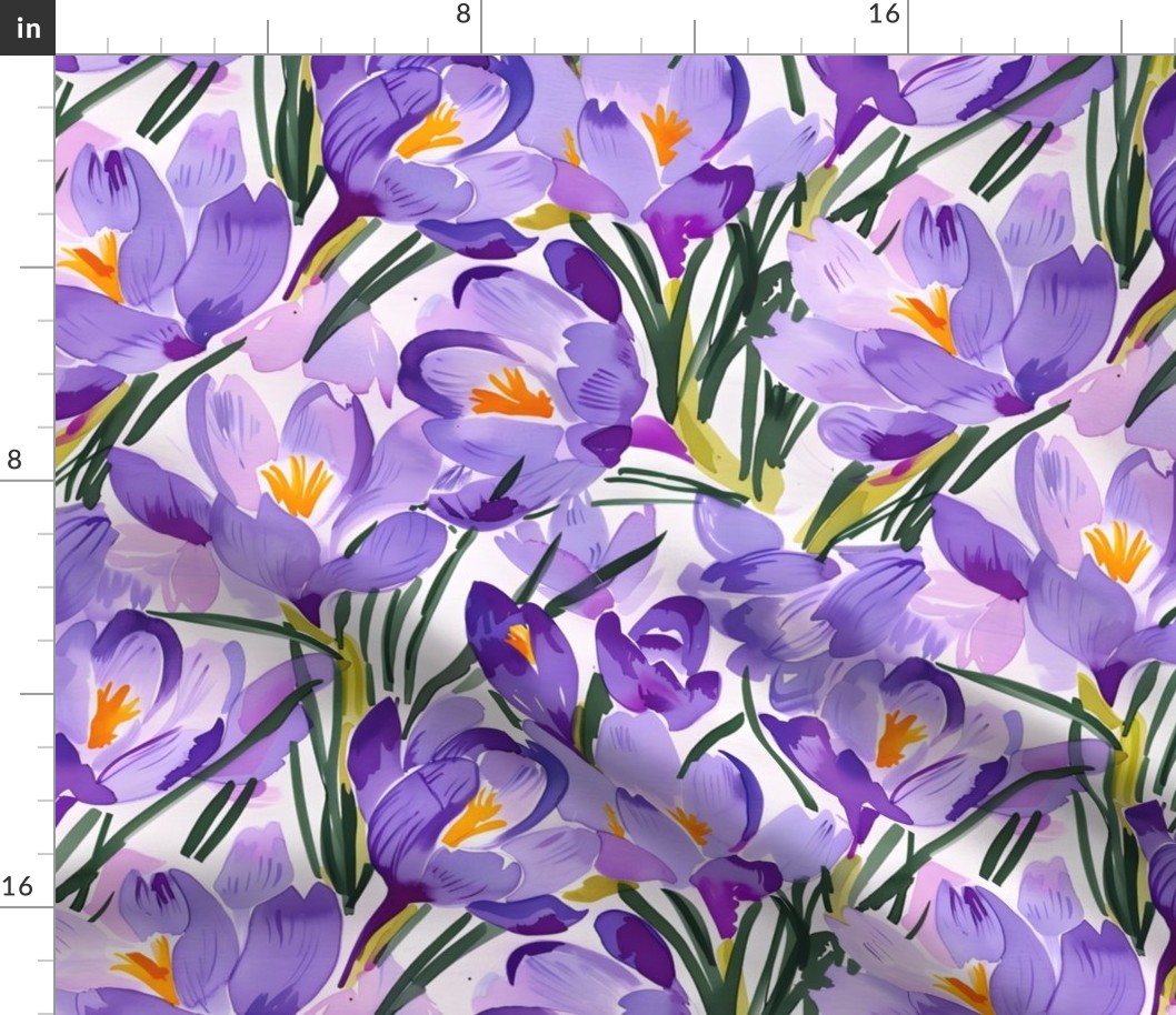 Watercolor Crocuses 