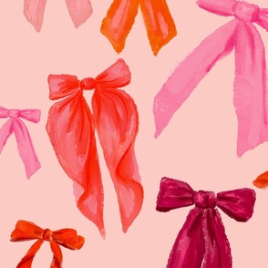 Vibrant Red Watercolor Bow 