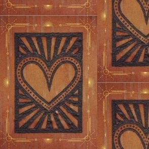 Birch Bark Heart Tiles