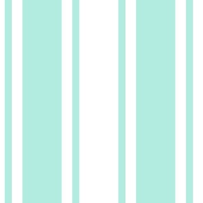 Extra Large Foam green (mint green) Ticking stripe - mint and white - classic upholstery fabric farmhouse shabby chic french country cottage cottagecore beach coastal ticking linen