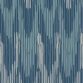 Ikat //Textured pattern//textured chevron//Shades of Blue//medium scale