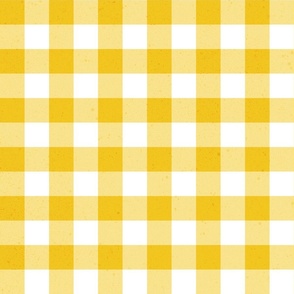 (M) gingham & check textured yellow