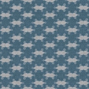 india folk blockprint motif blue