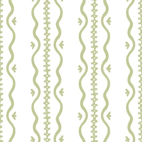 Lilah scalloped stripe celadon