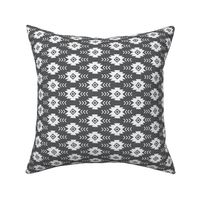 Boho Mudcloth  Southwestern Geometric in Rustic Black (Small)