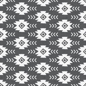 Boho Mudcloth  Southwestern Geometric in Rustic Black (Small)