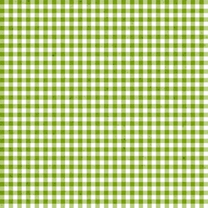 (XS) gingham & check textured green  