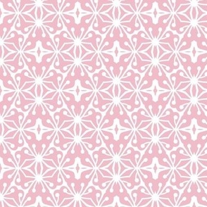 Light Pink and White Abstract Line Art - Mini