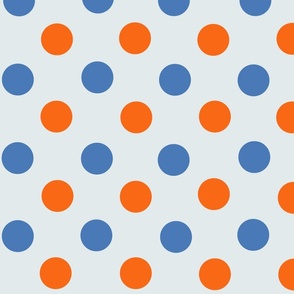 (L) Blue and orange polka dots crustacean core
