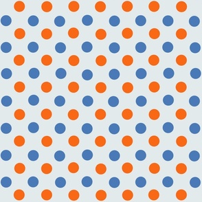 (M) Blue and orange polka dots crustacean core