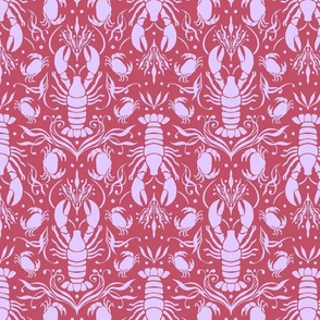 Coastal Crustaceans Pink & Red Medium