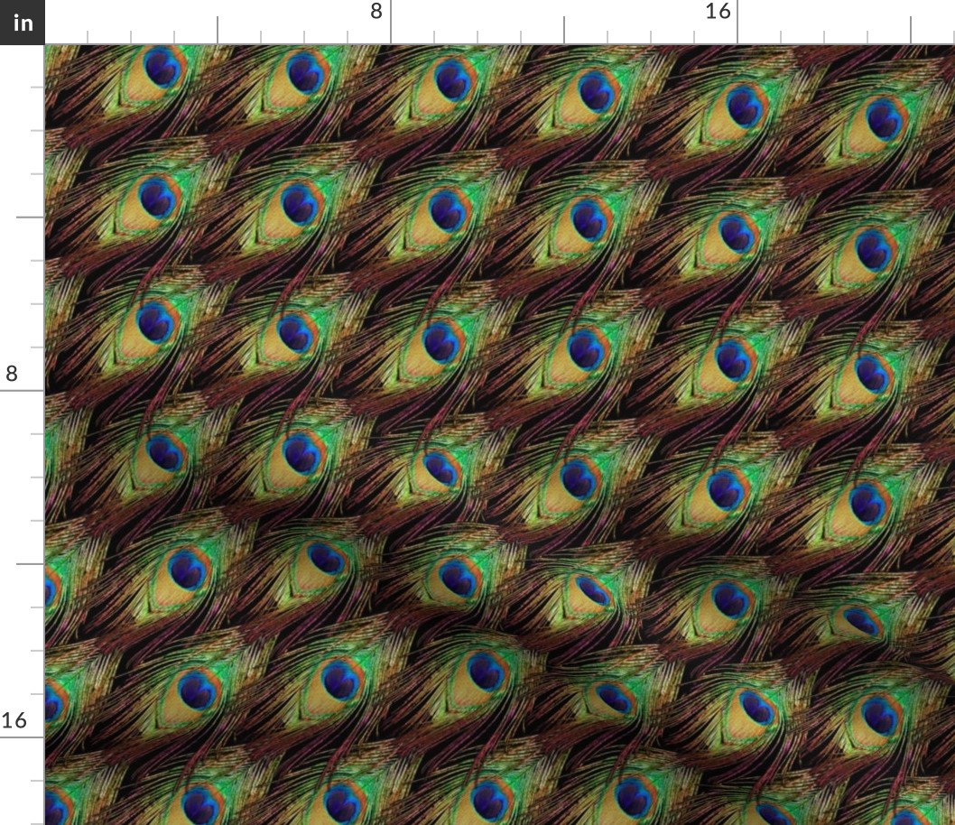 Peacock Feathers - Single - Checkerboard