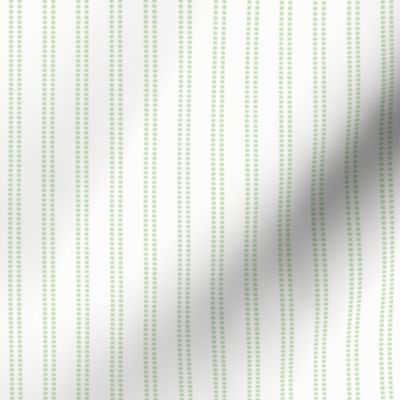 Seeded Stripe: Light Green Thin Stripe, Beaded Stripe, Dotted Stripe