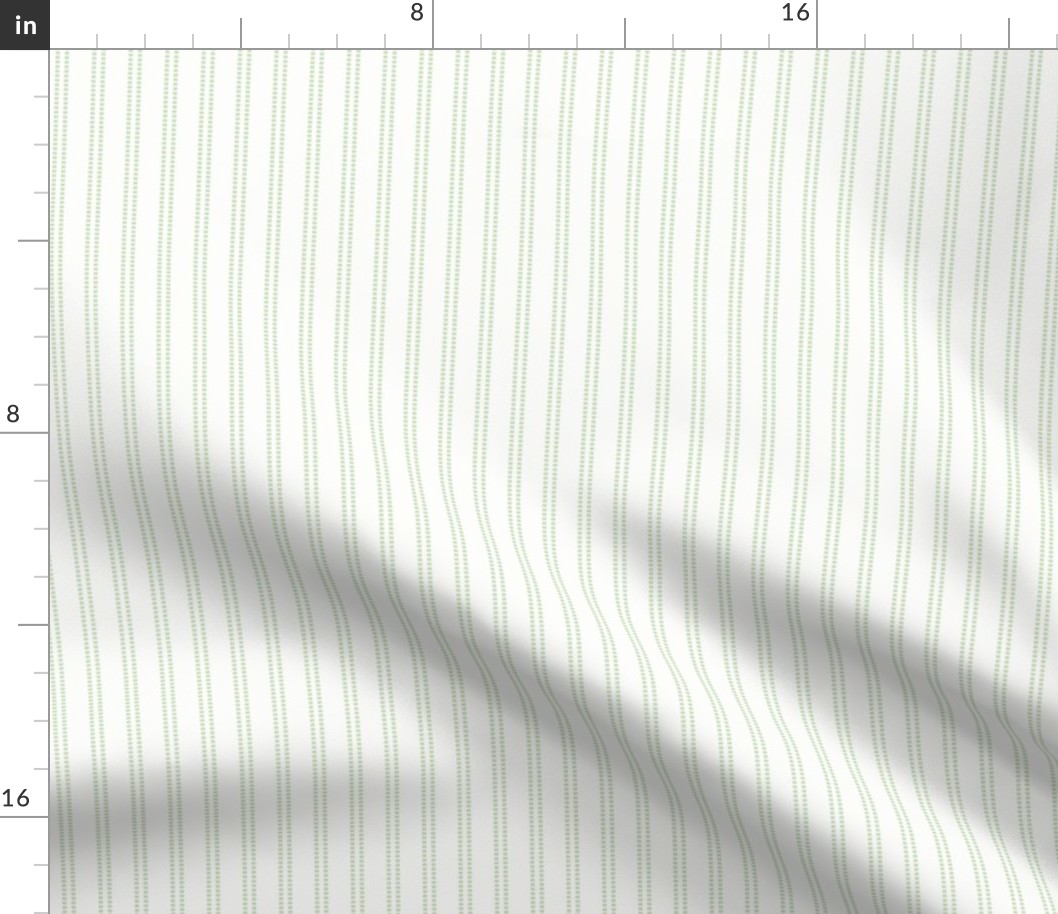 Seeded Stripe: Light Green Thin Stripe, Beaded Stripe, Dotted Stripe