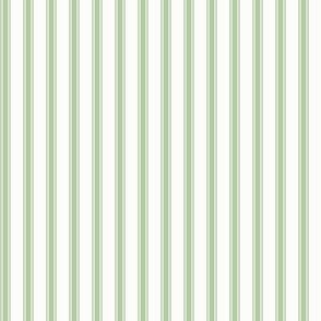 Ticking Stripe: Medium Green Pillow Ticking