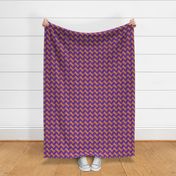 Dog Treat Pattern Dog Bone Pattern - Dark Purple - Faux Linen Texture