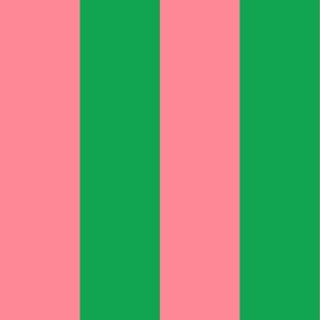 Bold-retro-1960s-grass-green-vertical-stripes-on-a-vintage-soft-pink---XL-jumbo