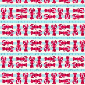 Nautical Lobster Stripe: Coastal Core  | Red, White, and Blue | 6in