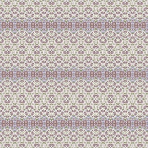 Ethnic striped ornament. Brown, lilac pattern on a light cream background.