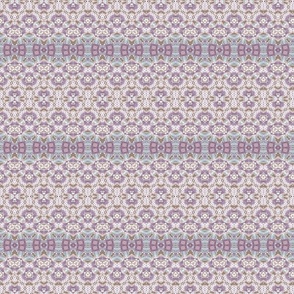 Ethnic striped ornament. Purple, lilac pattern on a light cream background.