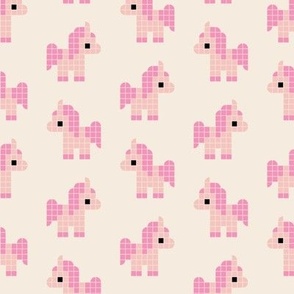 Simple Blocky Unicorns // Pink