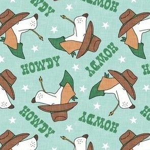 Western Dog - Cowboy Howdy Hound - green/mint - LAD24