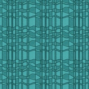 Checker Waves Tile BLUE Small