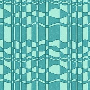 Checker Waves Tile BLUE TEAL Medium