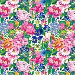Preppy, vibrant and bold summer florals 4 inches version
